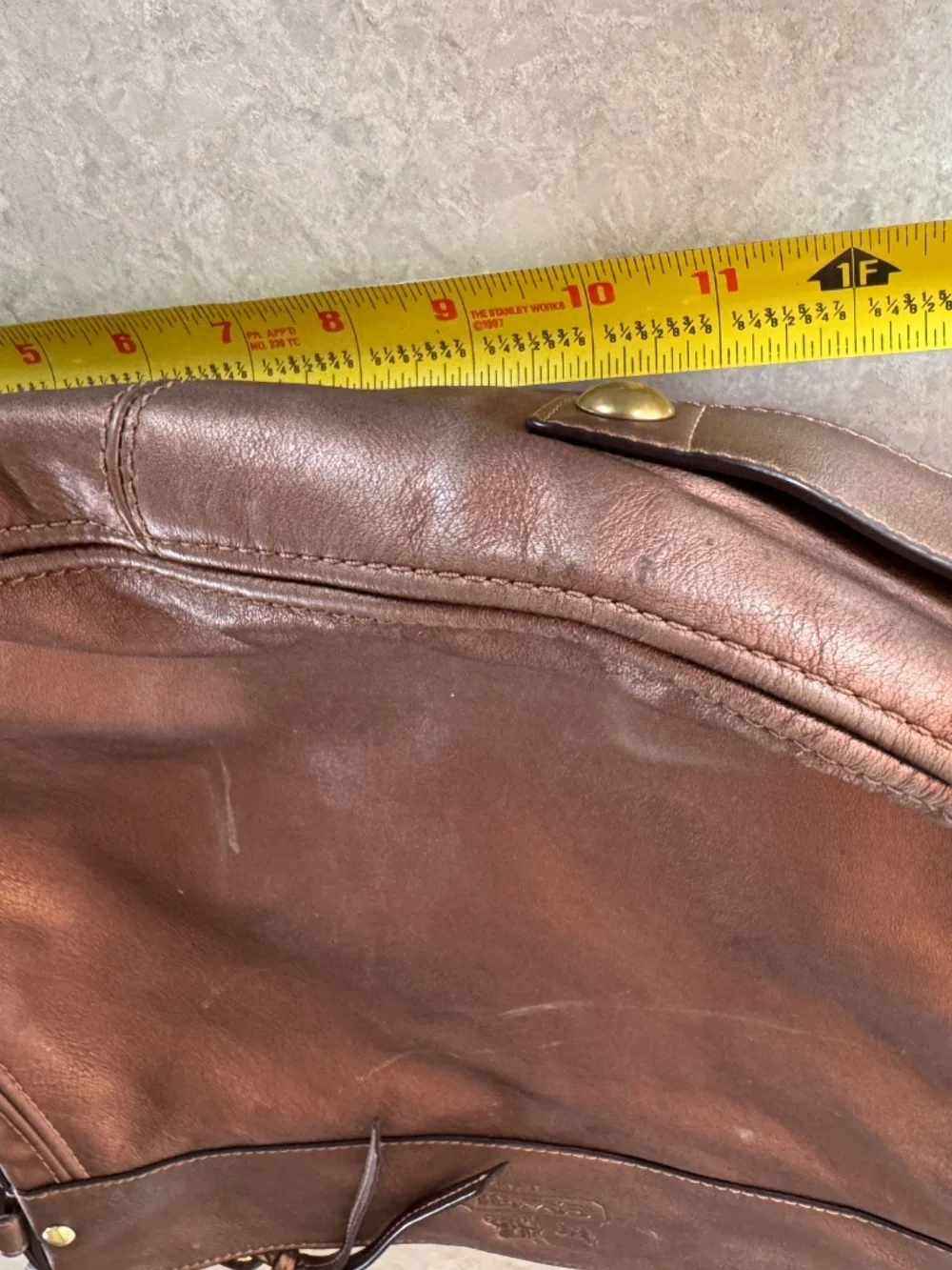 Coach Zoe 12669 Metallic Bronze Leather Hobo Shoulder Bag